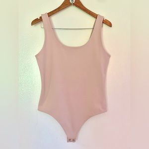 Light Dusty Rose Sleeveless Thong Bodysuit